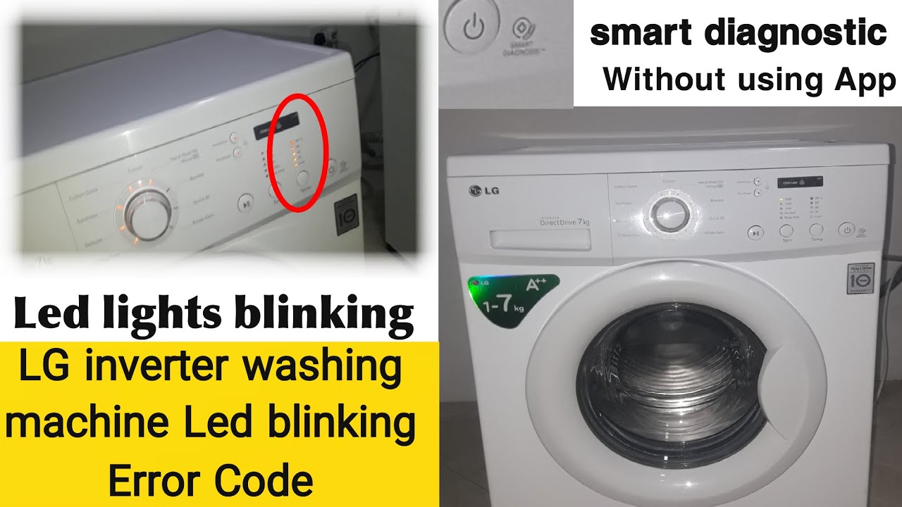 LG front load washing machine led lights blinking.
