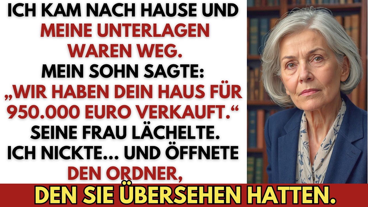 Mein Sohn fälschte meine Unterschrift und verkaufte mein Haus für 950.000 Euro – ich war vorbereitet