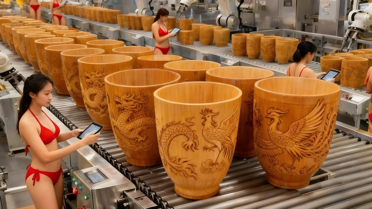 Inside the Factory: United States Bamboo Cup Factory Process (Full Process)