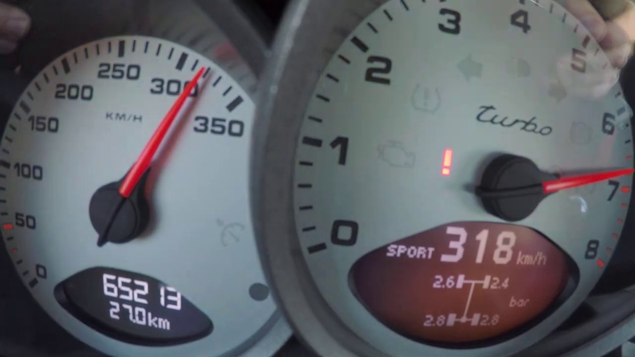 Porsche 997 Turbo MK1 acceleration 100-325 km/h