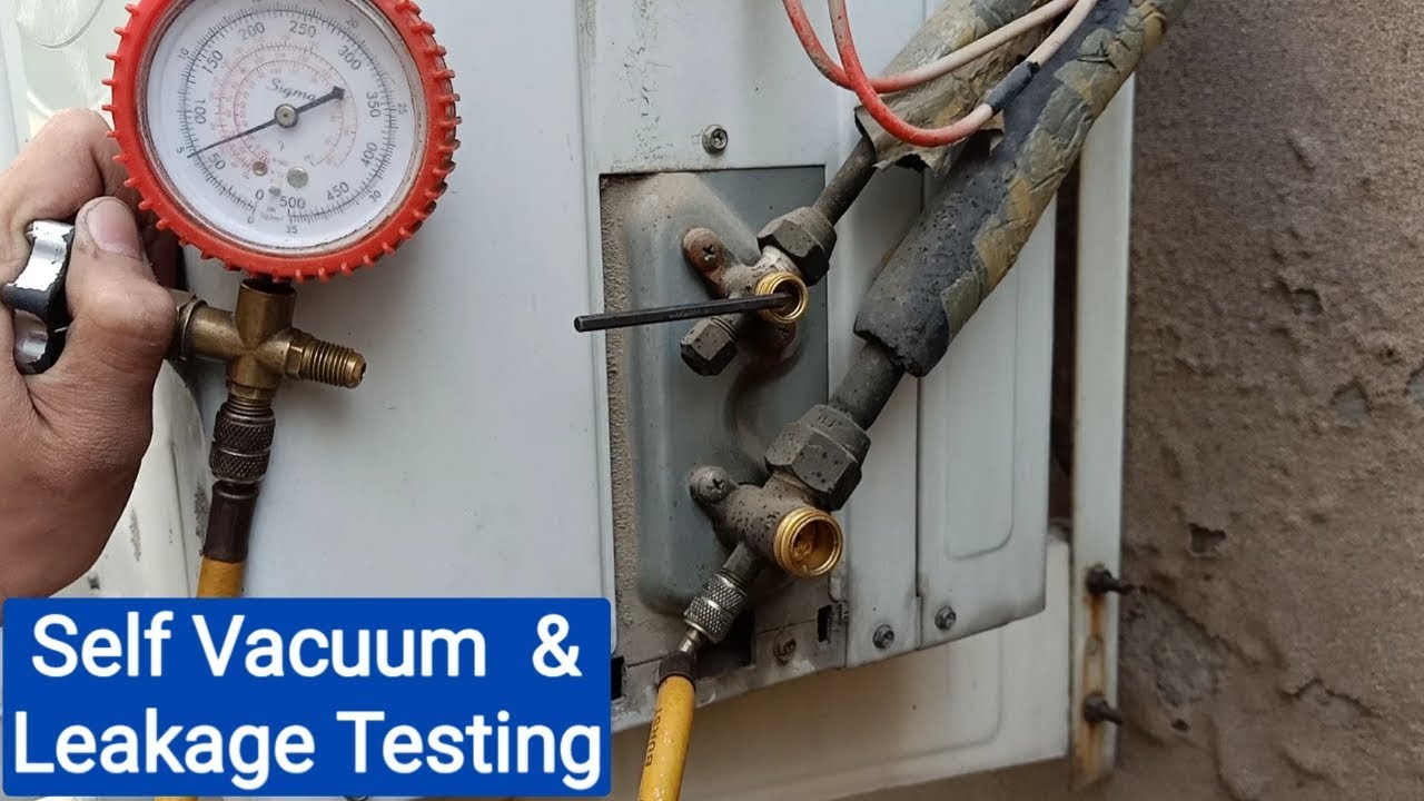 Air conditioning self vacuum and leakage testing best way in Urdu Hindi