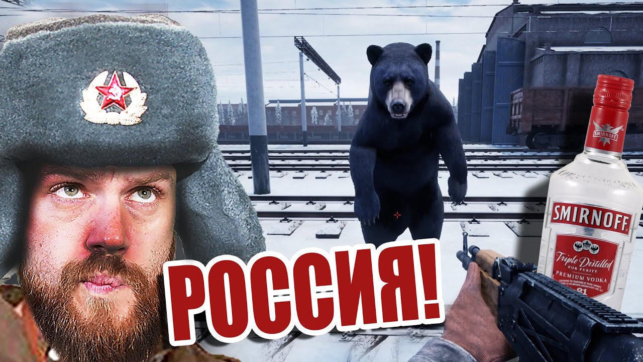 Un Simulateur de TRAIN en Russie , Mafia , Survie et chasse a l'Ours! Trans-Siberian Railway Sim.