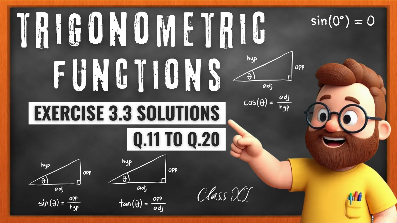 Ex 3.3 Q.11 - Q.20 | Ch 3 Class 11 Maths | Trigonometric Functions #maths #trigonometricfunctions