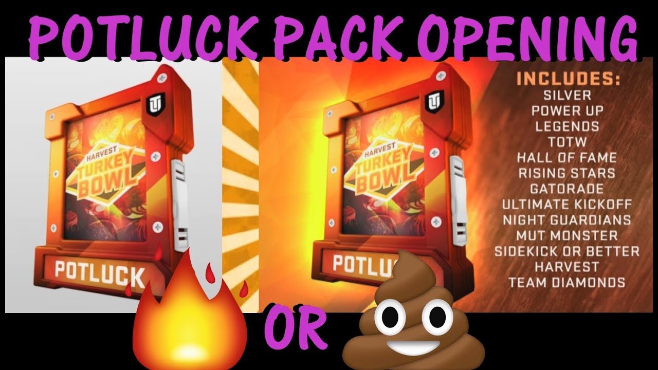 Madden 19: POTLUCK PACK aka CORNUCOPIA PACK Opening! 25 LIKES =4 POTLUCK PACKS!