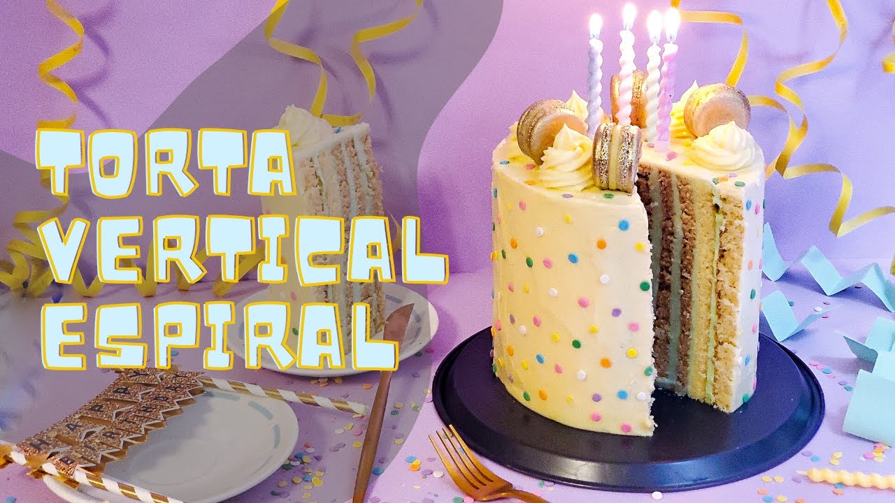 TORTA VERTICAL/ESPIRAL |Biscuit de vainilla, frosting de menta y buttercream de marshmallow de limón