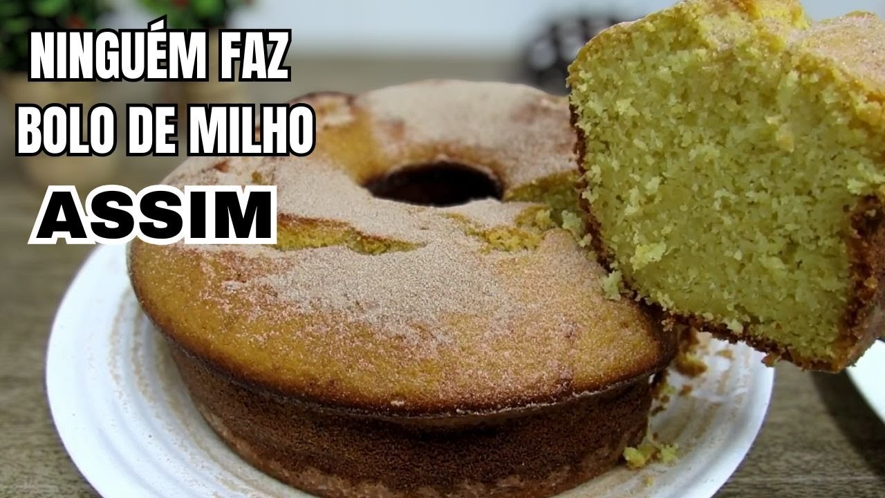 BOLO DE MILHO C/IOGURTE QUE FICA MOLHADINHO / Receita fácil - Mil Delícias na Cozinha #receitas