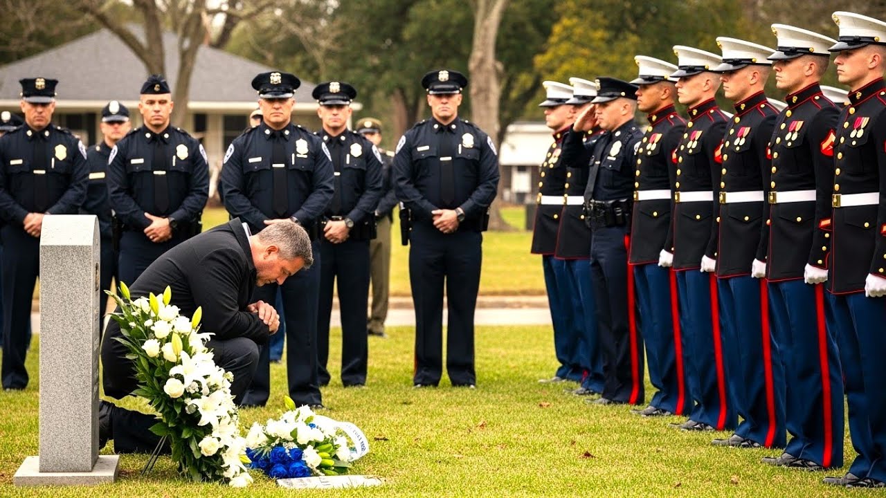 Marines Lock Down Street After Cop Stuns Veteran at Wife's Funeral!