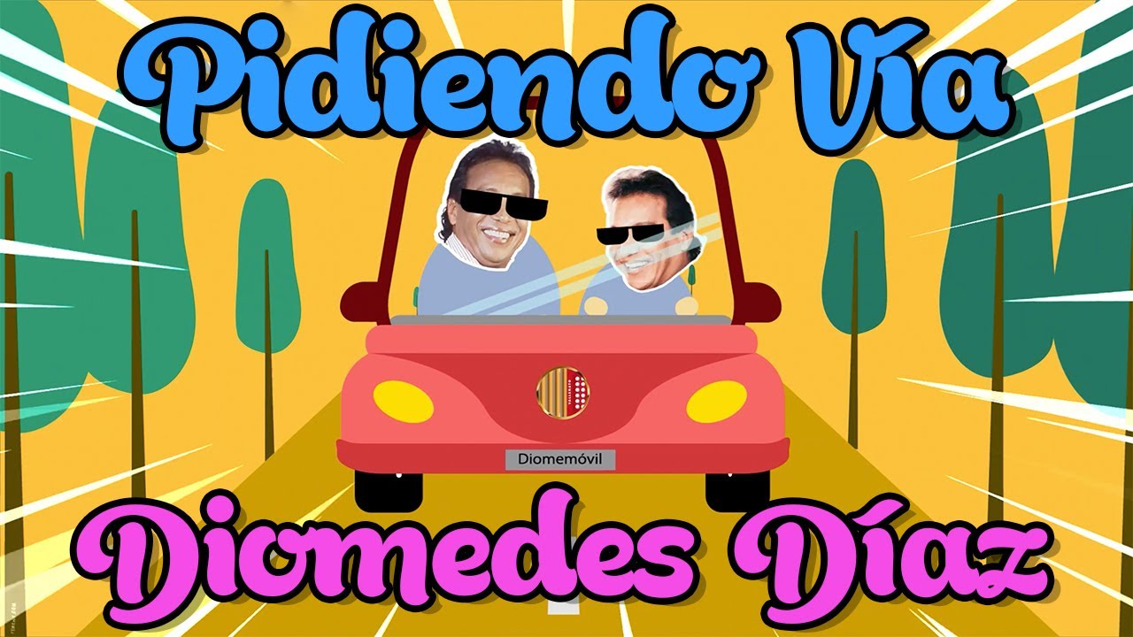 Diomedes Díaz - Pidiendo Vía  (Letra Oficial)