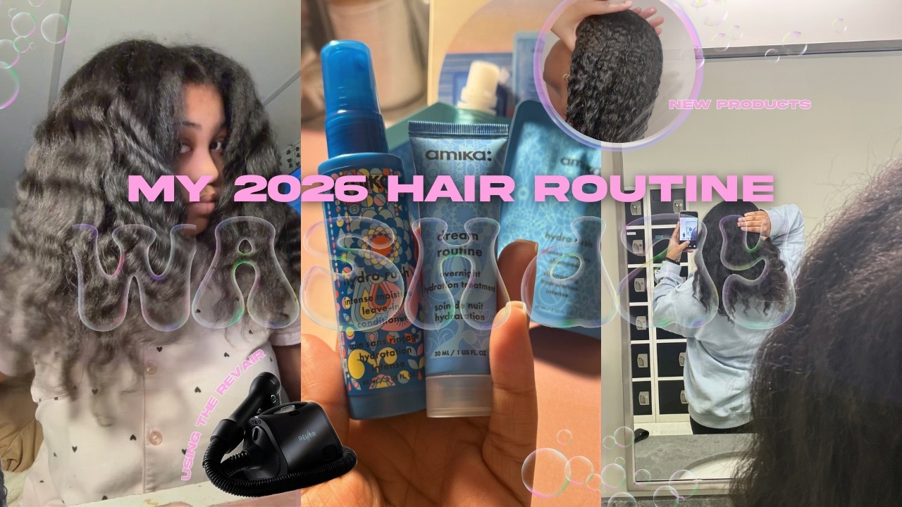 My new wash day routine using the Revair🫧🎀  |starting a new hair journey in 2026|