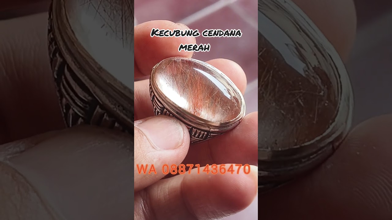 Batu paling langka kecubung cendana merah dim 30 