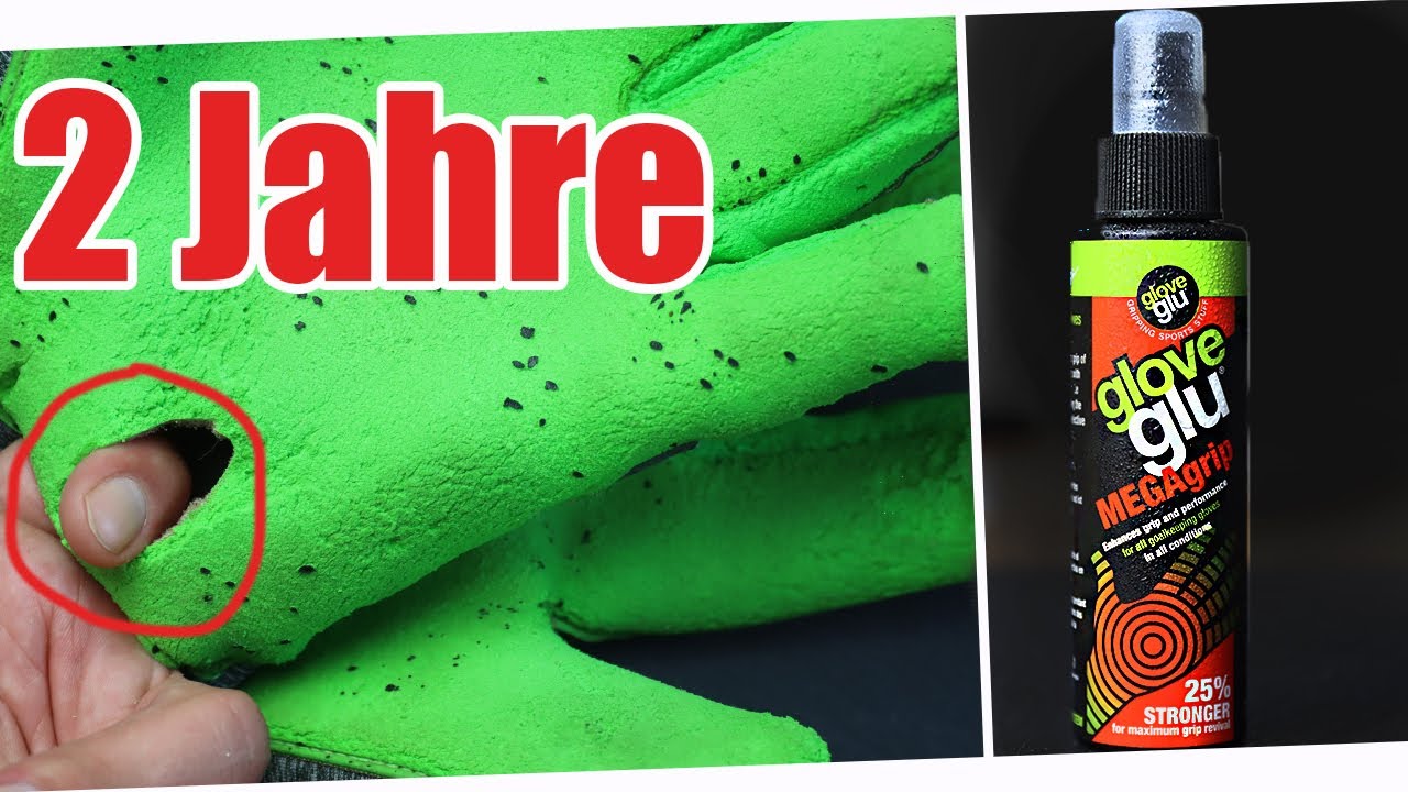 WIEDER GRIP!!! - 2 JAHRE ALTE TORWARTHANDSCHUHE MIT MEGAGRIP SPRAY