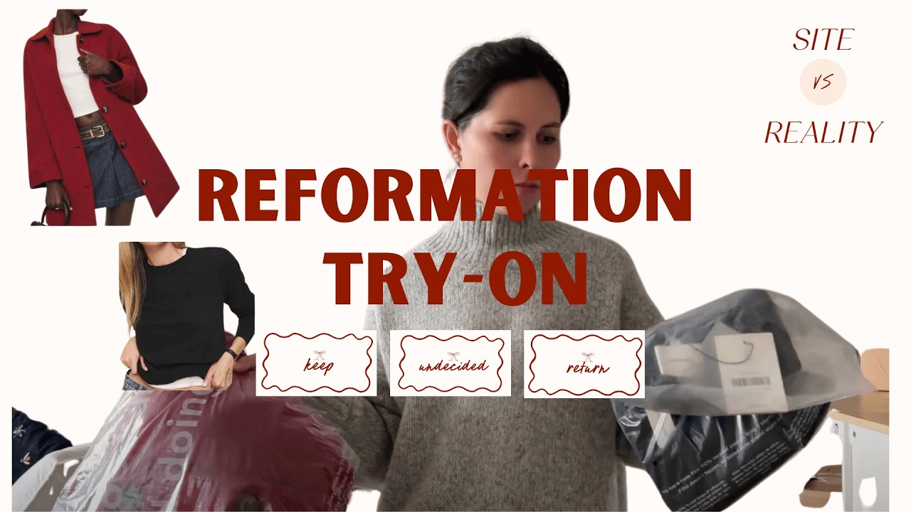 Site vs Reality Reformation 2024 Winter Try-On | Reformation Cashmere & Jacket | #petitestyle
