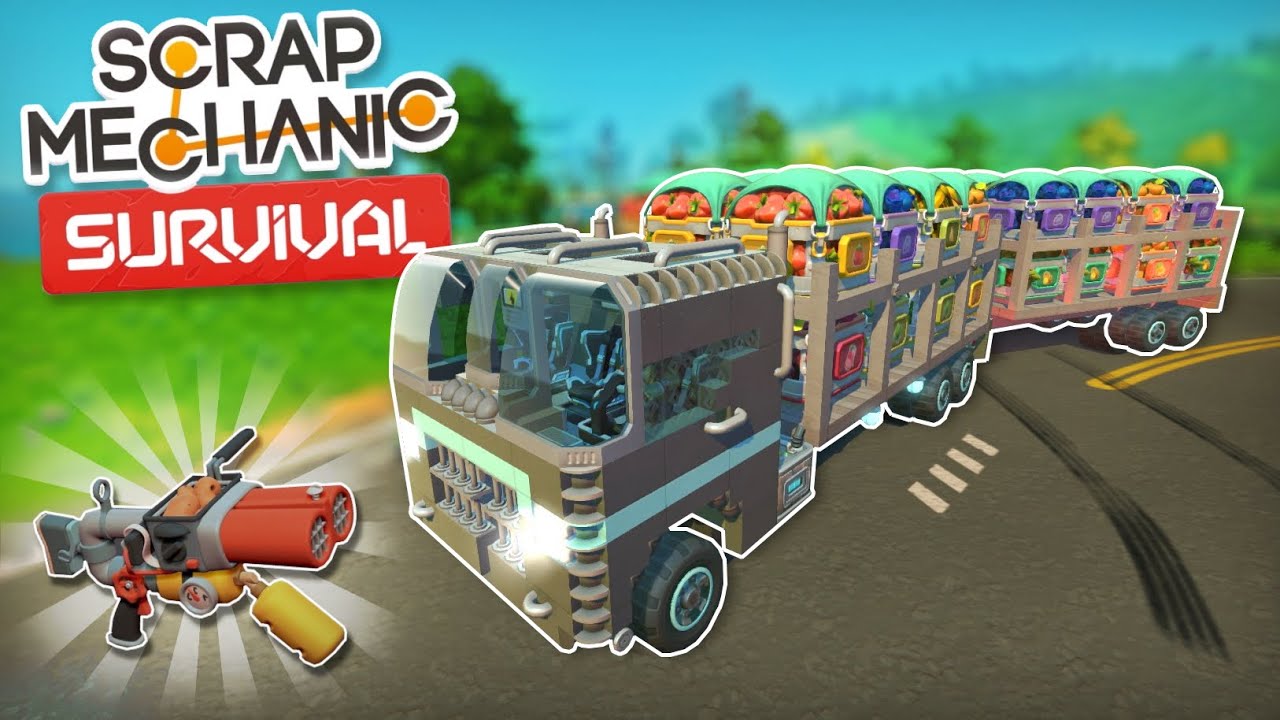 Unlocking the Spud Shotgun with a Double Shipment of Crates! - Scrap Mechanic Survival Mode #20