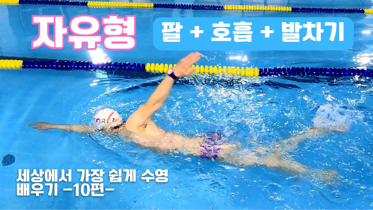 자유형(팔, 호흡, 발차기 합치기) 세상에서 가장 쉽게 수영 배우기 10편