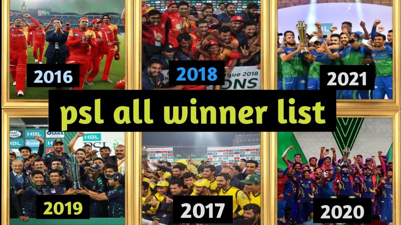 All psl winner list  |  all psl champion team