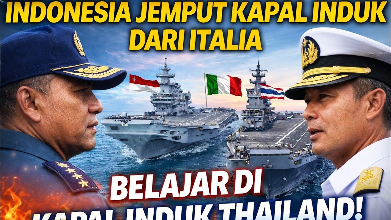 Indonesia Jemput Kapal Induk dari Italia — TNI AL Belajar Langsung dari Kapal Induk Thailand