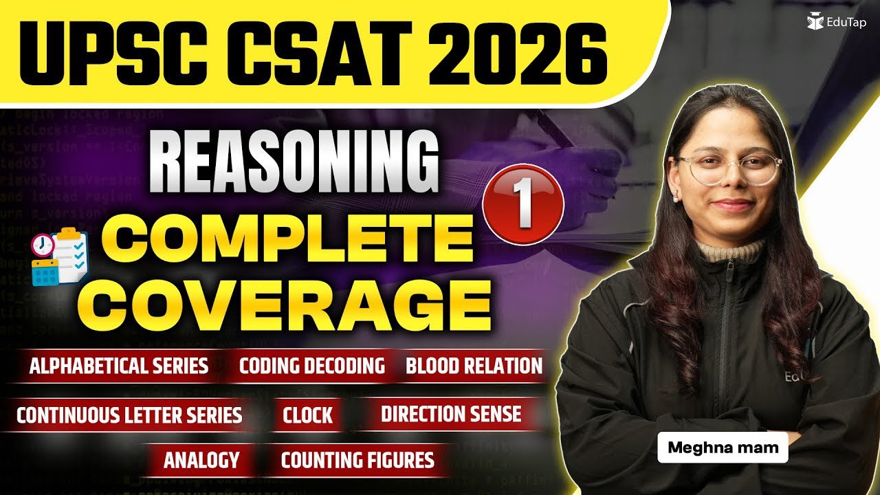 UPSC CSAT 2025 Reasoning Syllabus Preparation | Reasoning Important Topics & MCQ for CSAT | EduTap