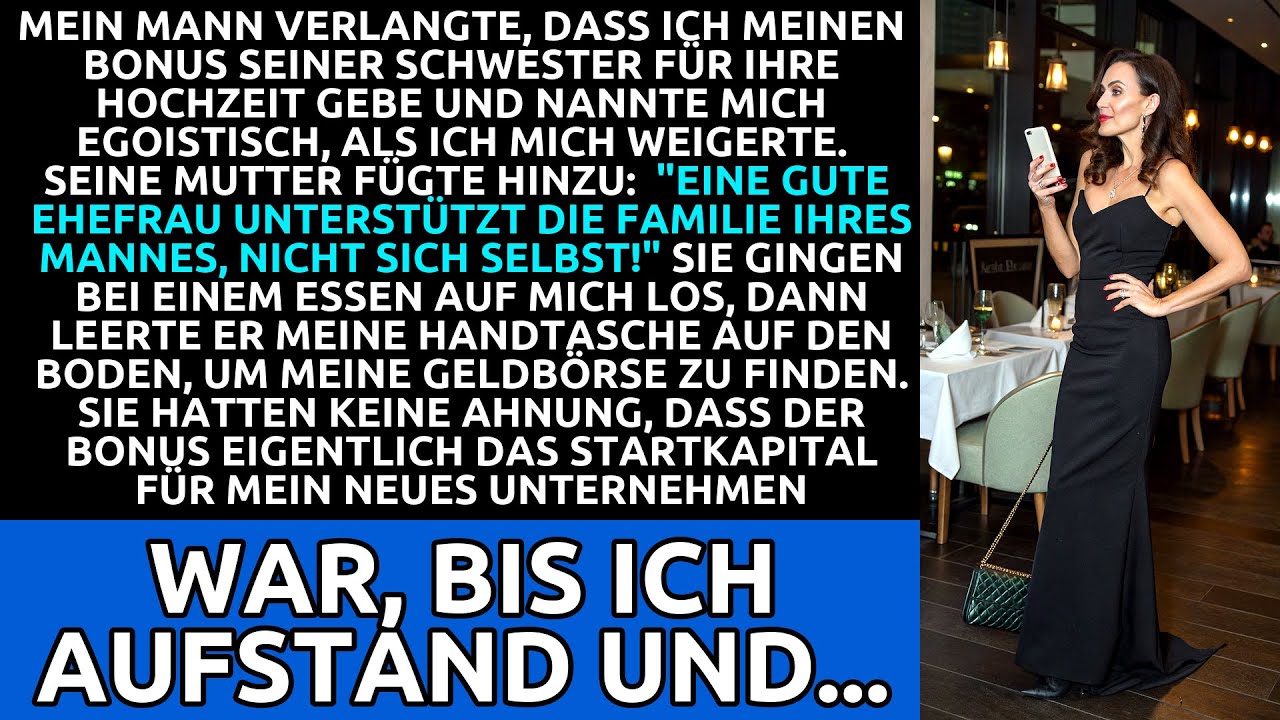 Mein Mann Wollte Meinen Bonus Für Seine Schwester - Doch Er Wusste Nichts Von Meinem Geheimplan