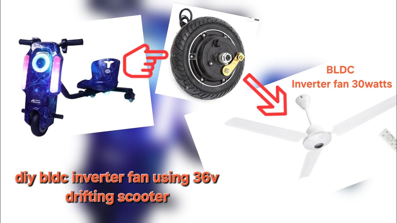 diy bldc inverter fan using drifting scooter motor #ceilingfan 