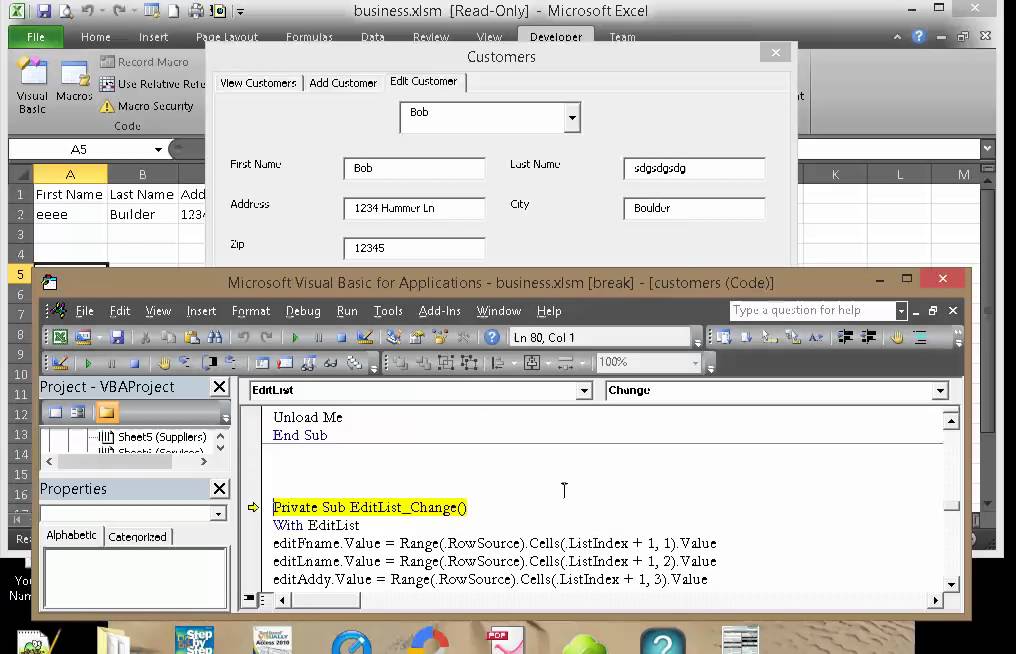 Step through UserForm Code-Excel Help by XLorate