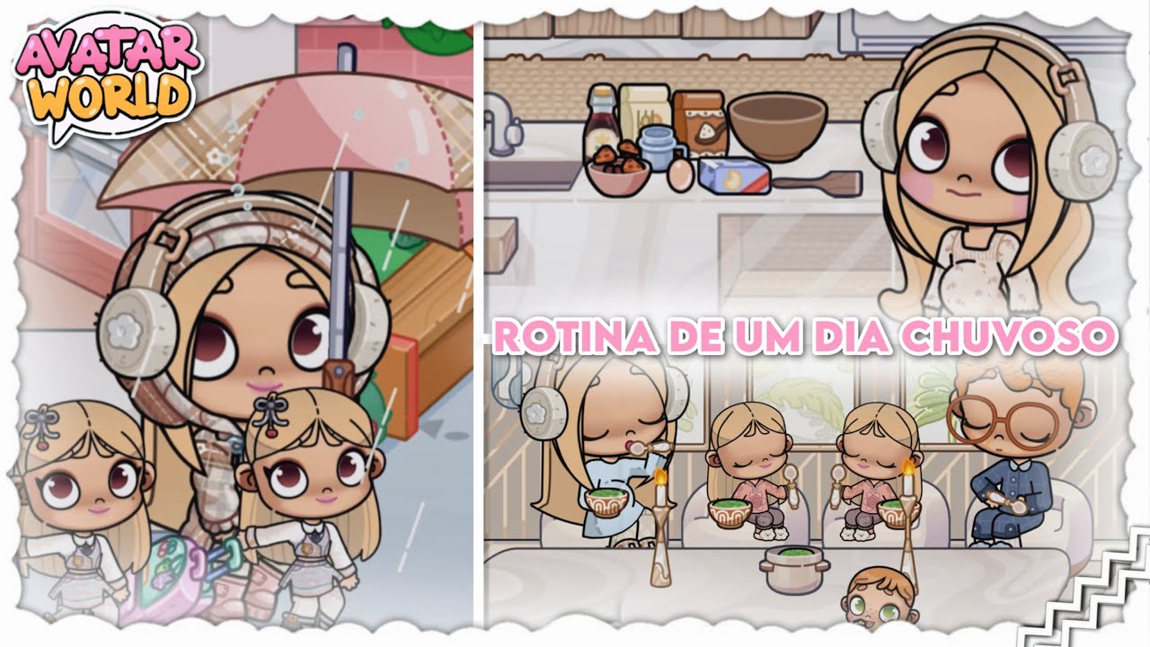 ROTINA DE UM DIA CHUVOSO ESTANDO GRÁVIDA NO AVATAR WORLD 🌧️🤰