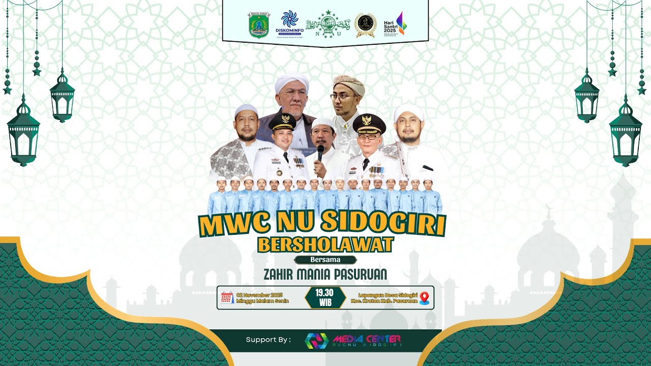 LIVE | GEBYAR SHOLAWAT MWC NU SIDOGIRI BERSAMA ZAHIR MANIA PASURUAN | HARI SANTRI NASIONAL