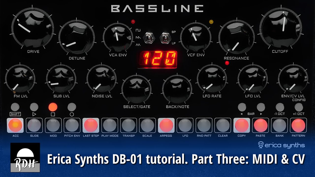 Erica Synths DB-01 tutorial - Part 3: MIDI & CV