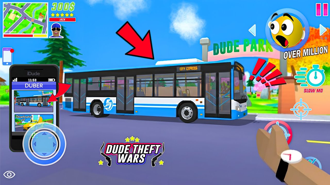 Jack Spawn Bus 🚌🥳in dude theft wars