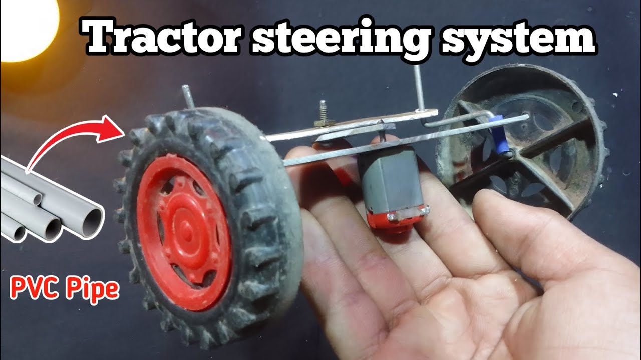 How to make Tractor steering system|| RC car steering system ||घर पर बनाओ स्टीयरिंग व्हील