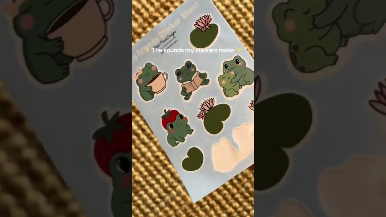 The Sounds My Stickers Make ✨ ASMR | Handmade Sticker Peeling