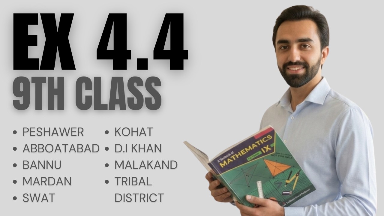 Class 9 Math | Ex 4.4 Unit 4 KPK Board | Algebraic Expressions | Step by Step | ex 4.4 math 9