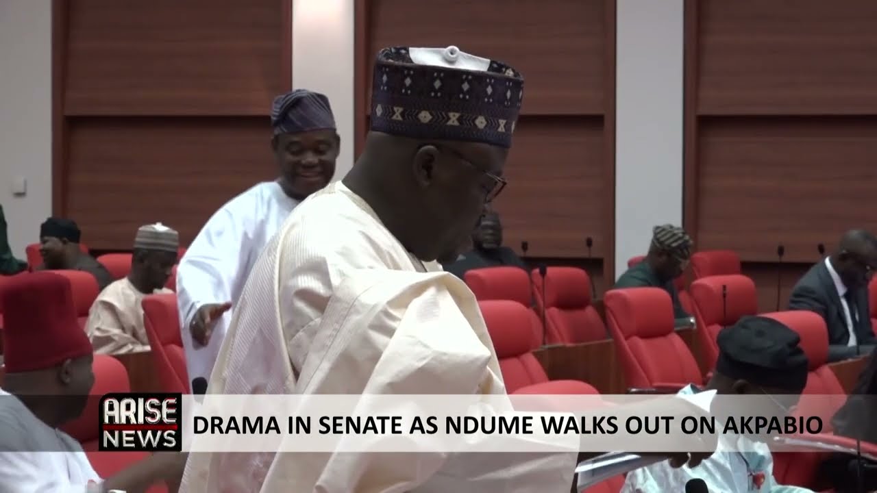 DRAMA IN SENATE AS NDUME WALKS OUT ON AKPABIO