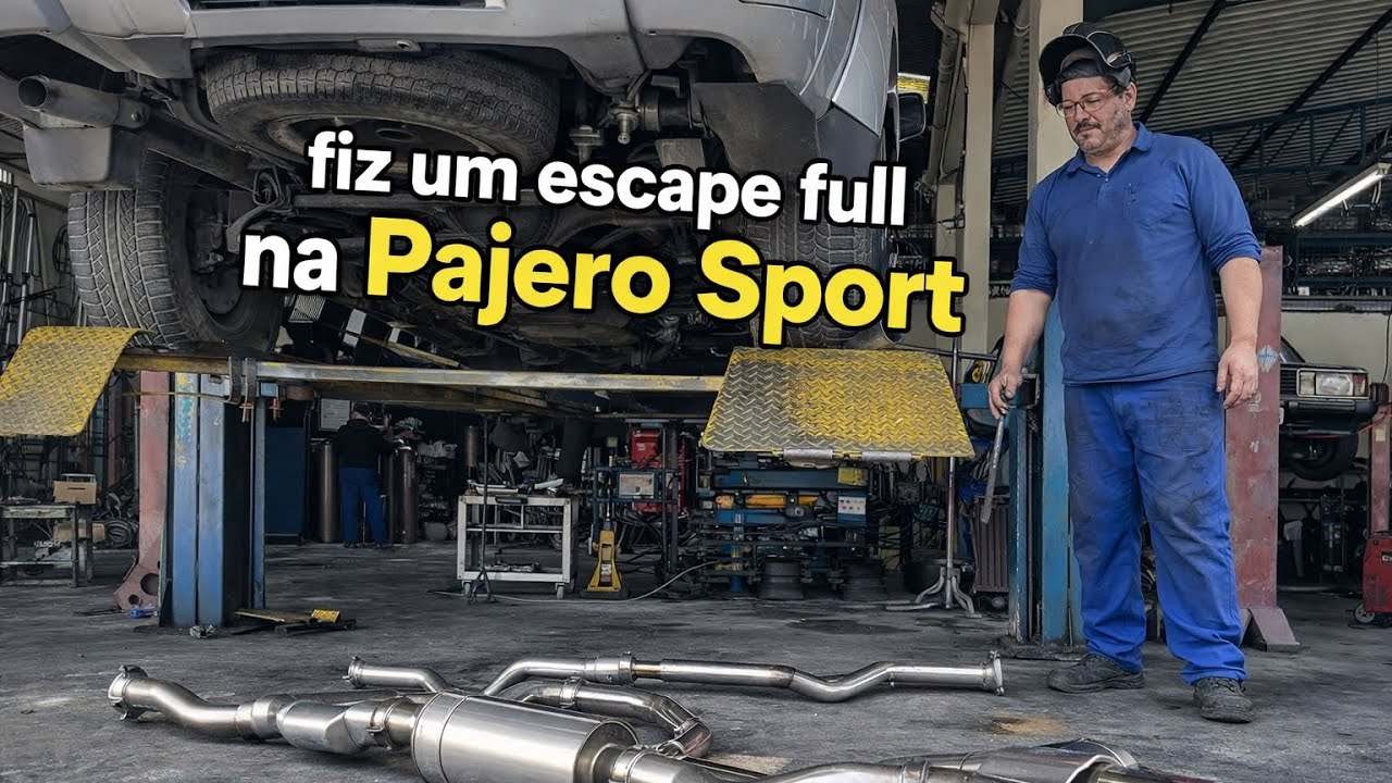 Escapamento direto na Pajero Sport 2.5 diesel 2008