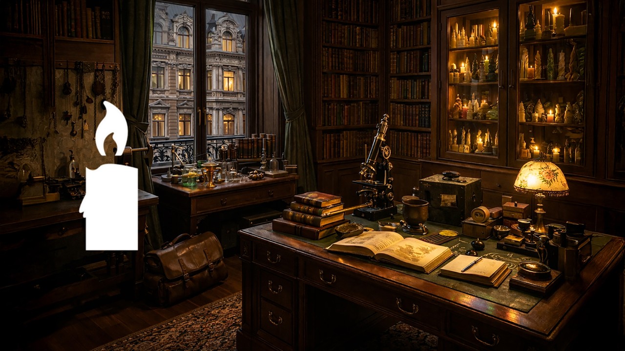 Romantic Symphonic Orchestra 4 Hours | Mystical Detective Office Ambience | Study work background