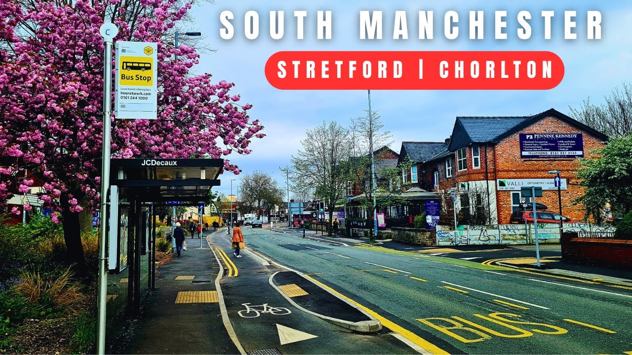 4K South Manchester Suburban Walk | Stretford To Chorlton Cum Hardy