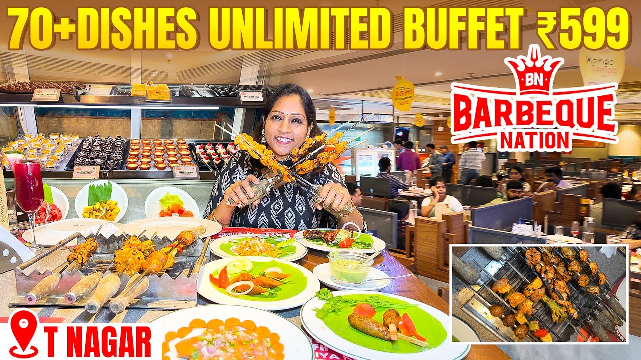 பட்டையை கிளப்பும் BARBEQUE NATION🔥🤯 | Unlimited Buffet at Just ₹599😋 | Akila kannan Vlogs