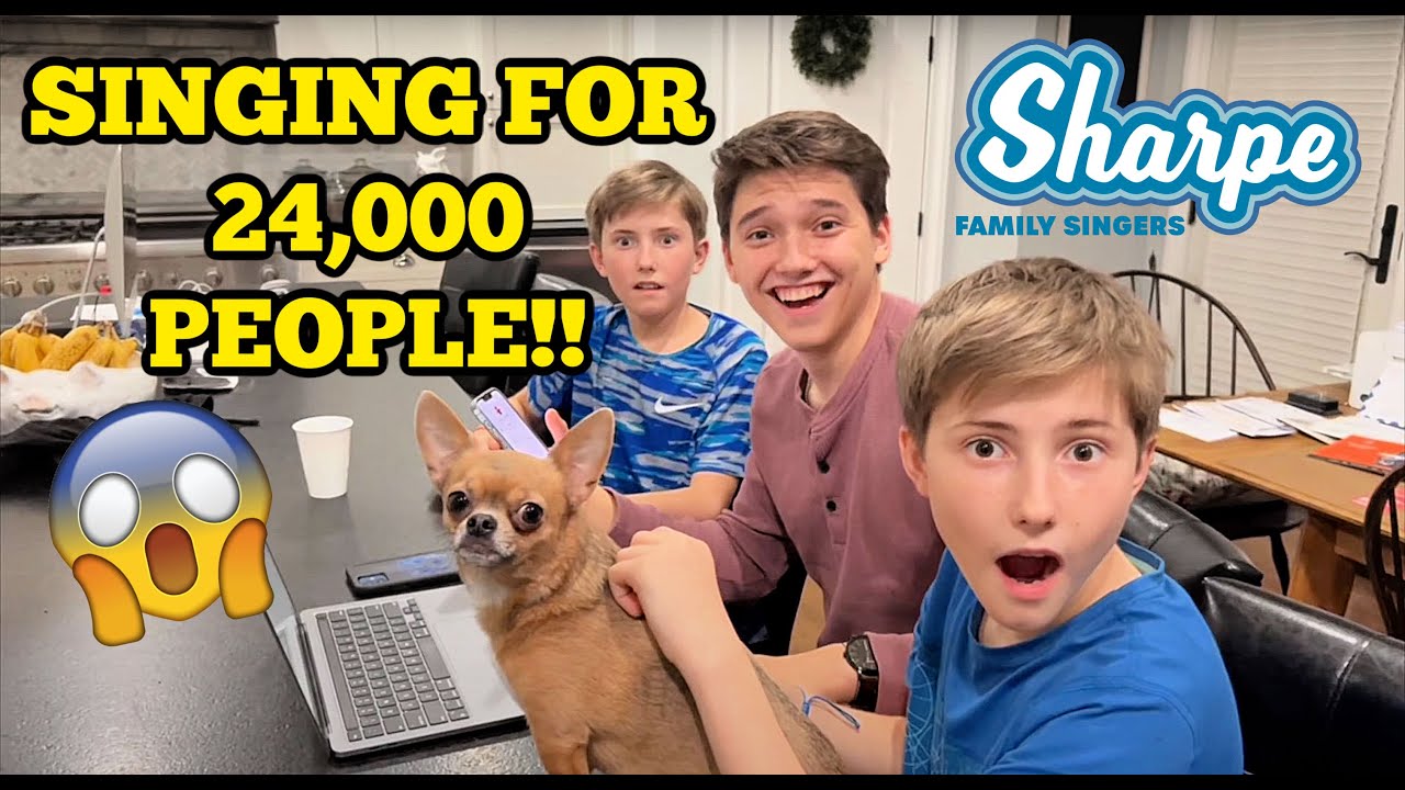 FAMILY SINGS FOR 24,000 PEOPLE!!! at the @ChicagoBulls Game! (@SharpeFamilySingers VLOG)