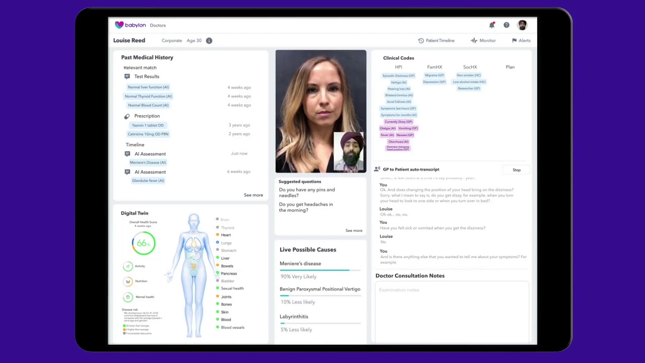 Babylon NHS AI Portal Demo