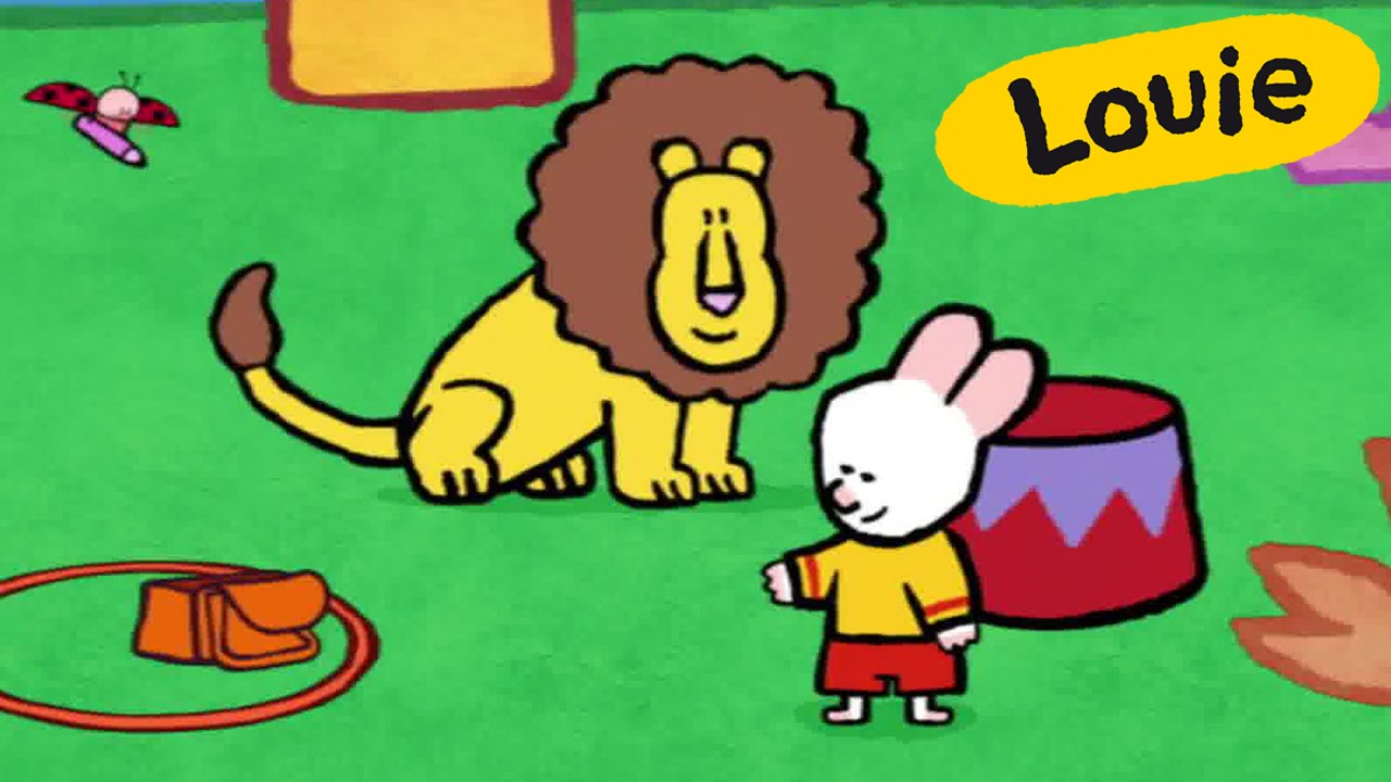 Cartoon for kids - Louie draw me a Lion HD | Learn to draw