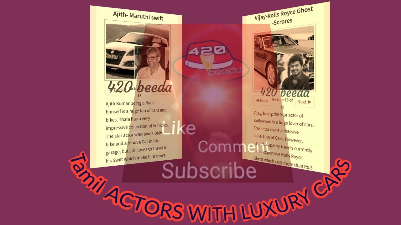 TAMIL ACTORS LUXURY CARS