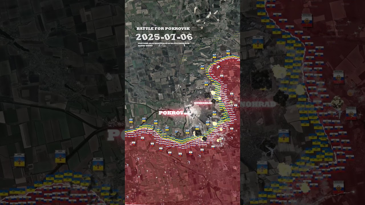 Battle for Pokrovsk/ Покровск 2025 Animated Map #ukrainewar  #pokrovsk #покровск