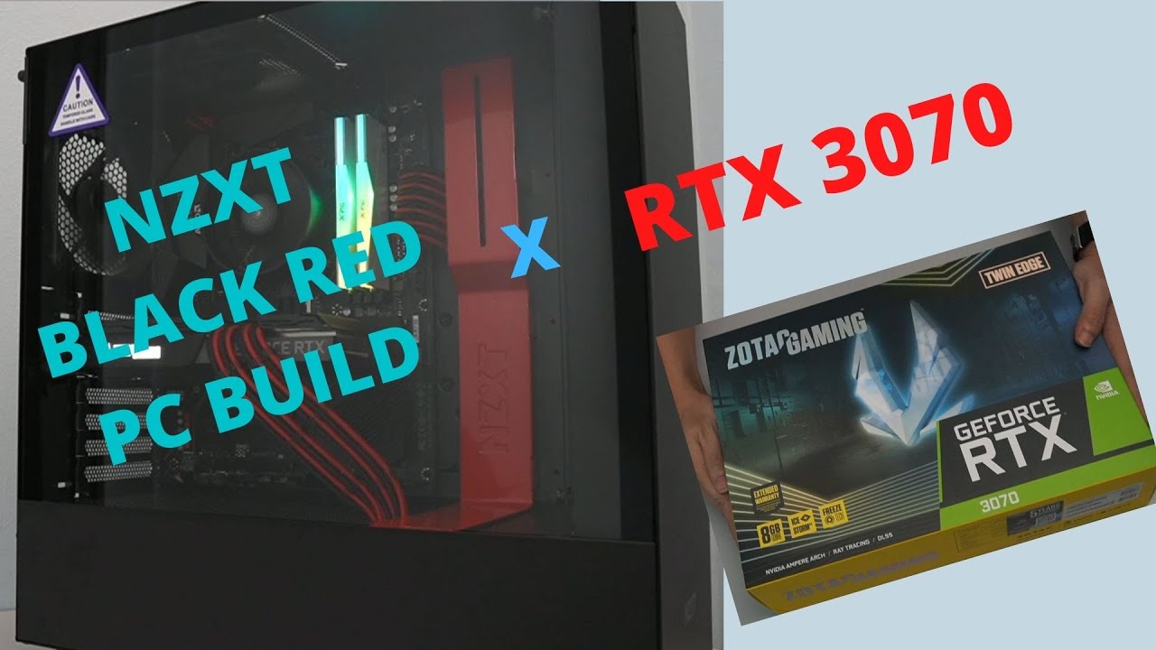 Simple NZXT Black Red PC Build (Featuring Nvidia RTX3070)