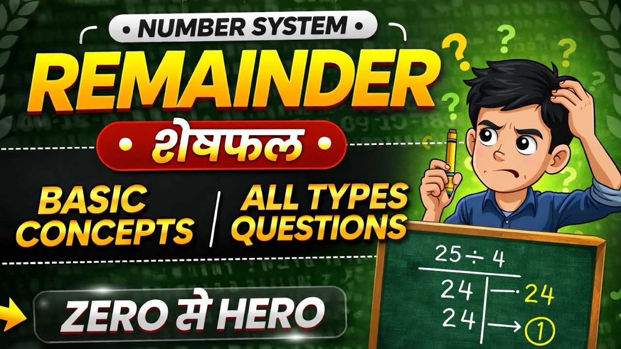 Remainder, Divisor, Dividend & Quotient | Complete Concept for Competitive Exams 