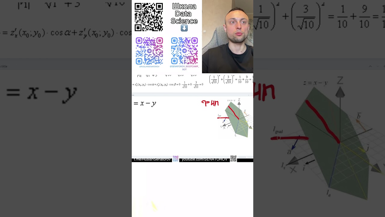 №8 Производная по направлению и градиент.Математический анализ.Машинное обучение.Data Science.Python