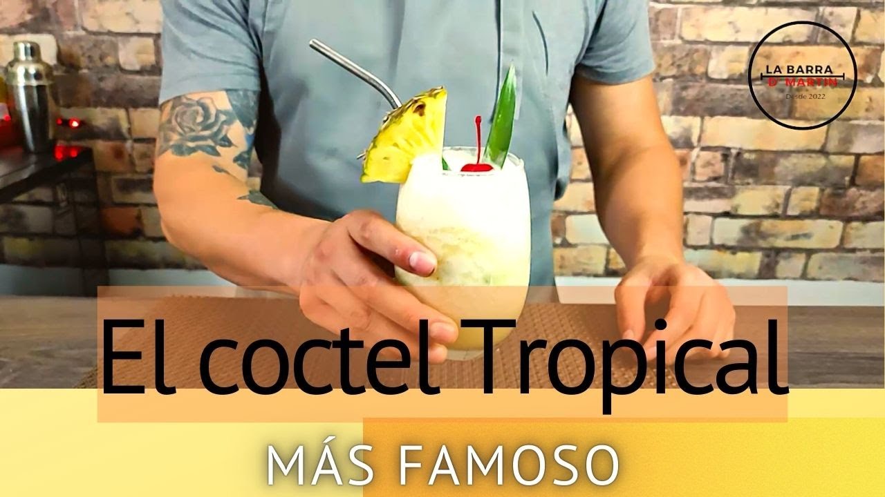COCTEL TROPICAL MAS FAMOSO DEL MUNDO!!  😱🤩// COCTEL // RON RUBIO 🍹🍹