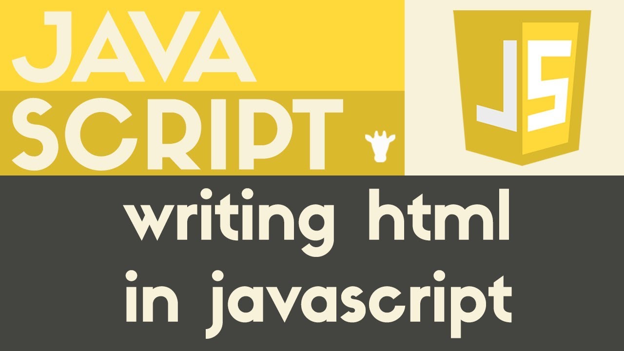 Написание HTML на Javascript | Javascript | Учебник 5