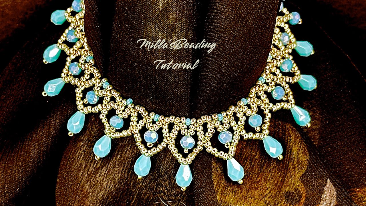 Cleópatra Beading Necklace 💎 #diy #beadsjewellery #beadingtutorials