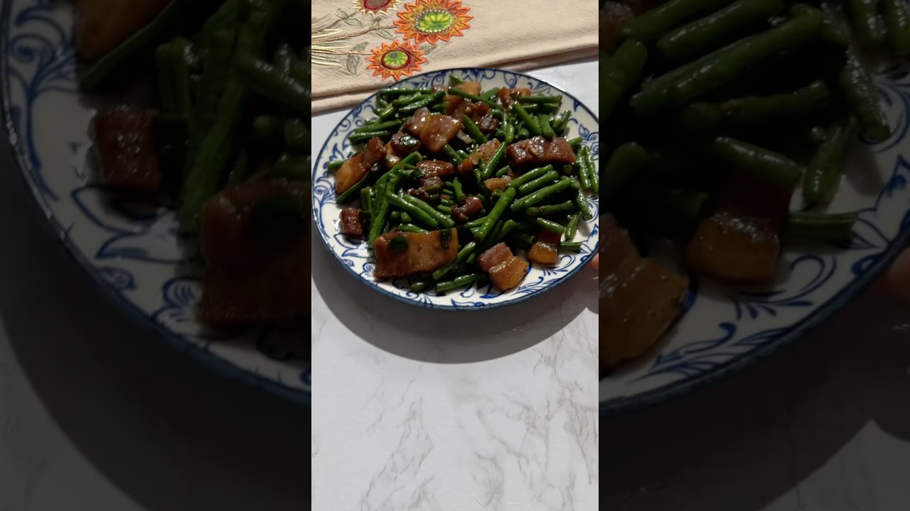 Как приготовить китайскую жареную длинную фасоль