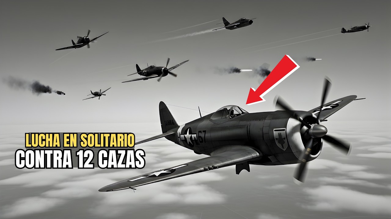 El P-47 que querían desguazar resistió solo contra 12 cazas en el regreso