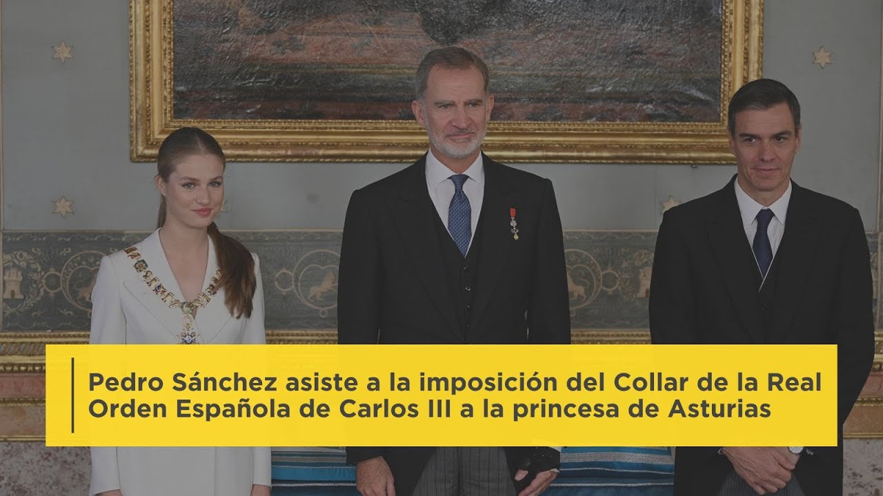 Acto de imposición del Collar de la Real Orden Española de Carlos III a la princesa de Asturias